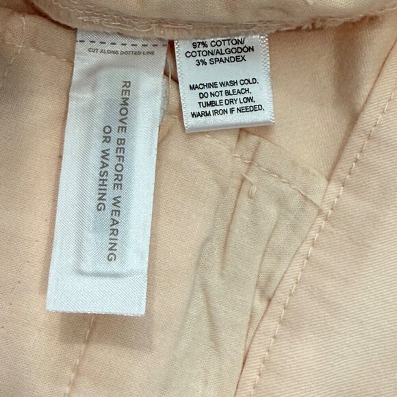 Loft Womens Marisa Skinny Ankle Pants Size 4 Light Pink Cotton Blend New - Picture 5 of 10
